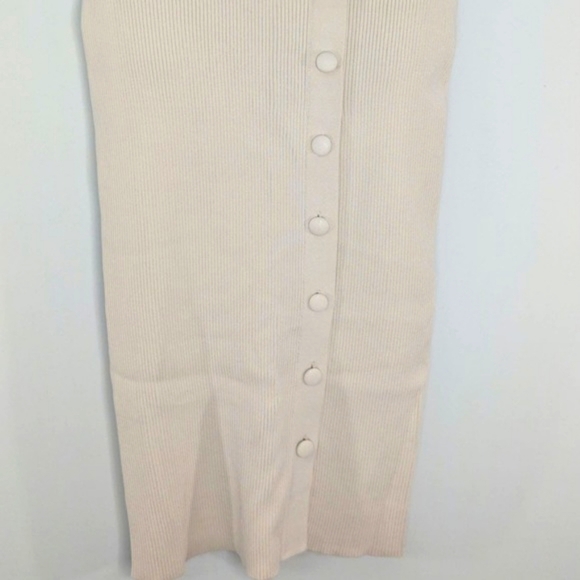 NY&C Eva Mendes Off Shoulder Button Down Ribbed Bodycon Dress XS - Picture 5 of 9